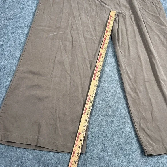 Reformation Mushroom‎ Brown Stevie Wide Leg Trouser Pants Women's Size 20 - Picture 5 of 7